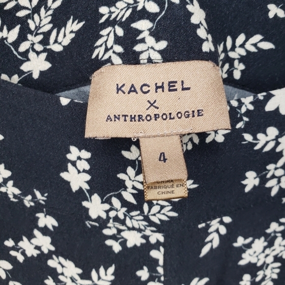 Kachel x Anthropologie Wide Leg Pants  4 Floral Flowy Cottagecore Contemporary - Picture 7 of 9
